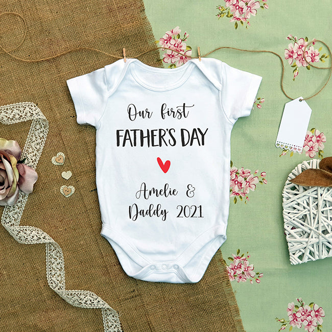 Personalised Baby Grow - Our First Father's Day