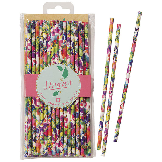 Floral Fiesta Straws x 30