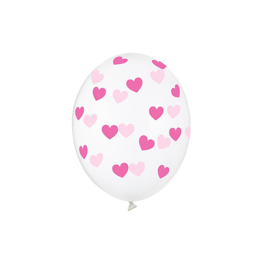 Fuchsia Heart Balloons x 5