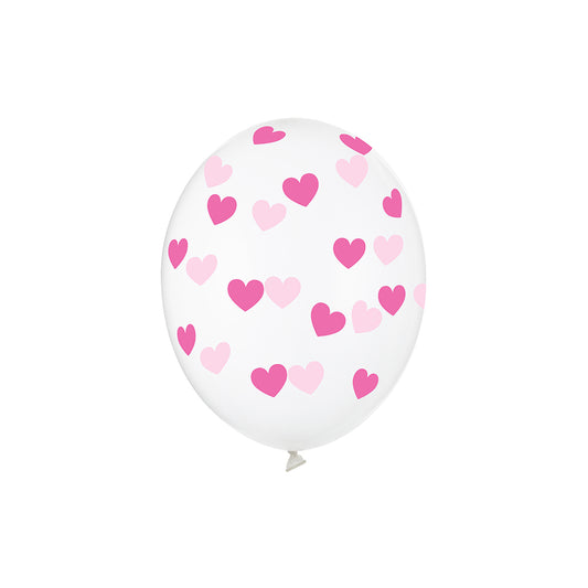 Fuchsia Heart Balloons x 5