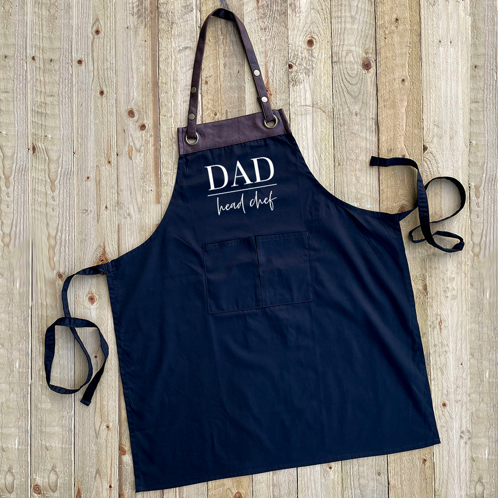 Personalised Faux Leather Apron - Head Chef