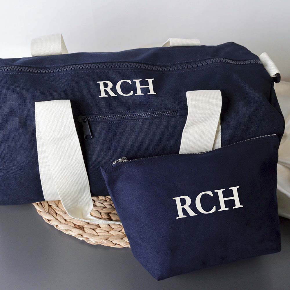 Personalised Men's Travel Bag Set