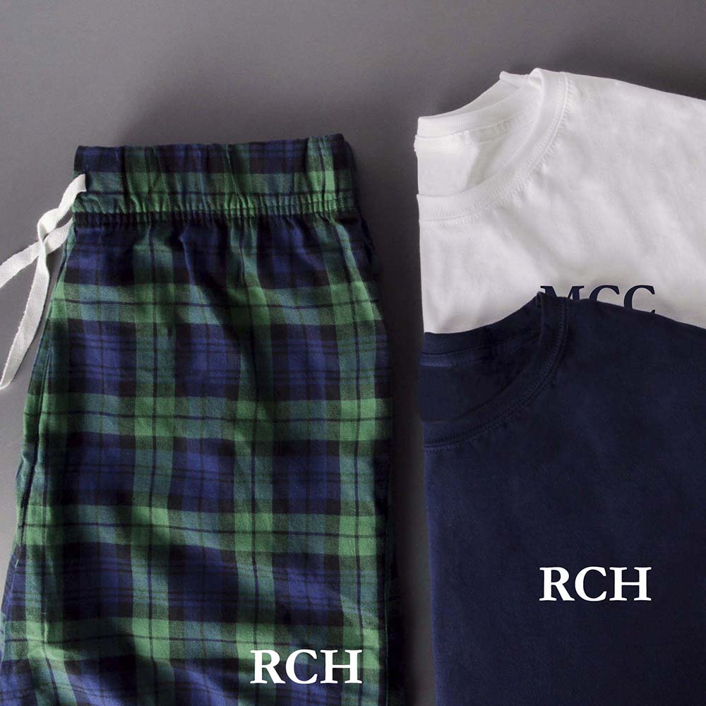 Men's Personalised Pyjamas - Initials