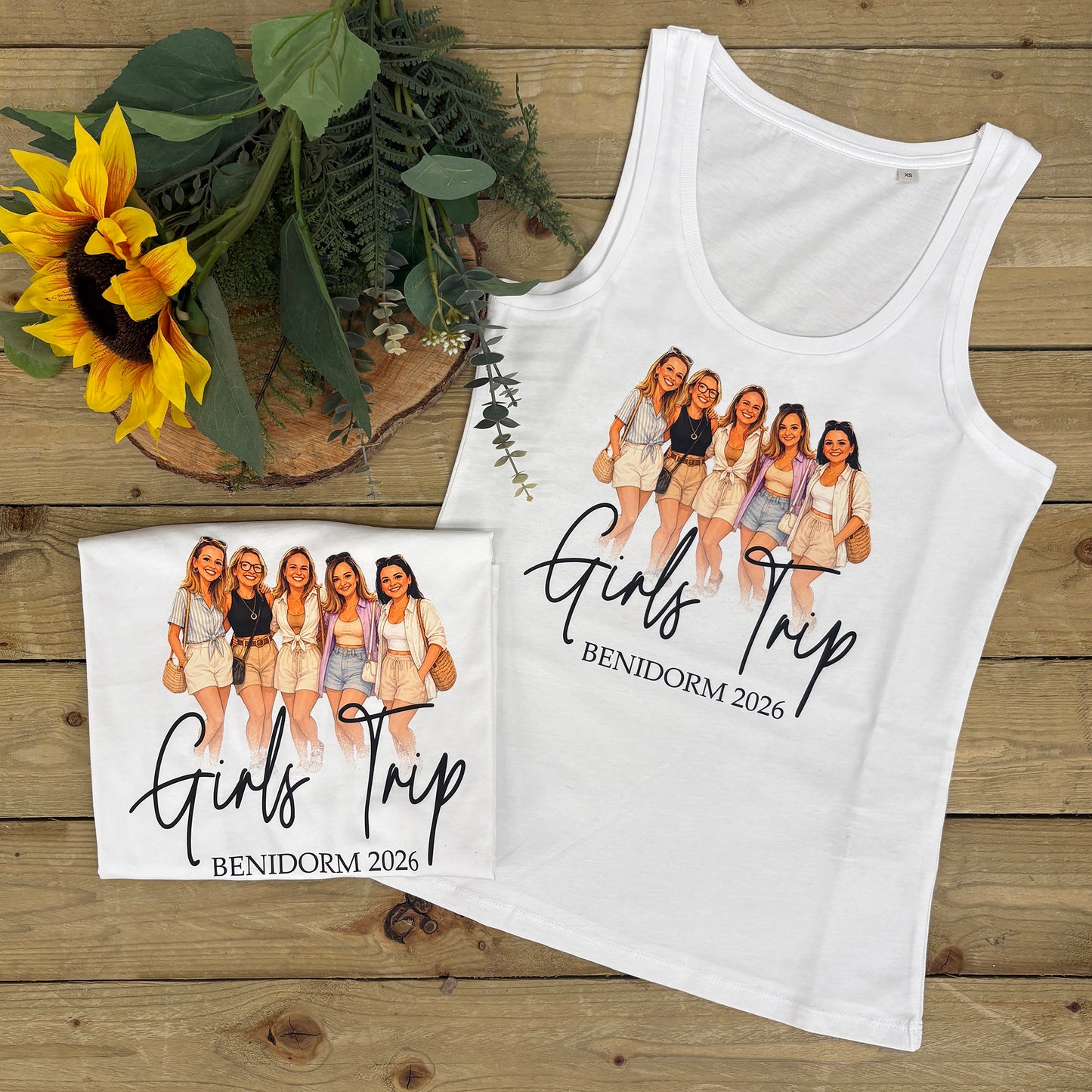Personalised Photo Girls Trip Ladies Vest