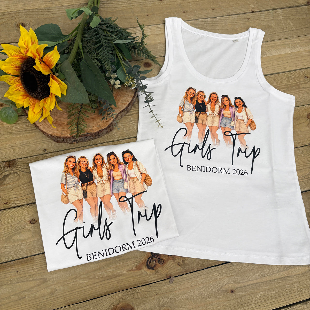 Personalised Photo Girls Trip Ladies Vest