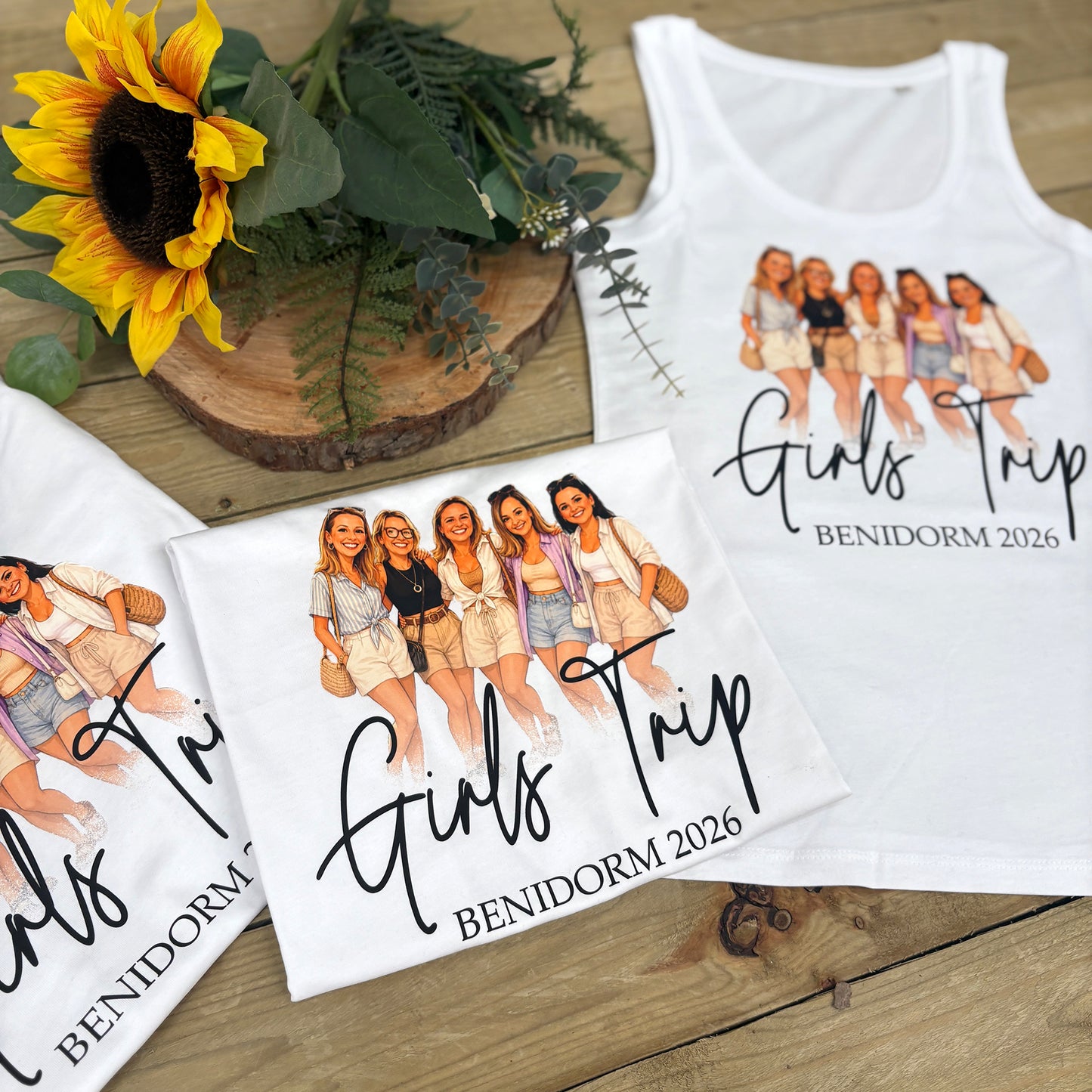 Personalised Photo Girls Trip Ladies Vest