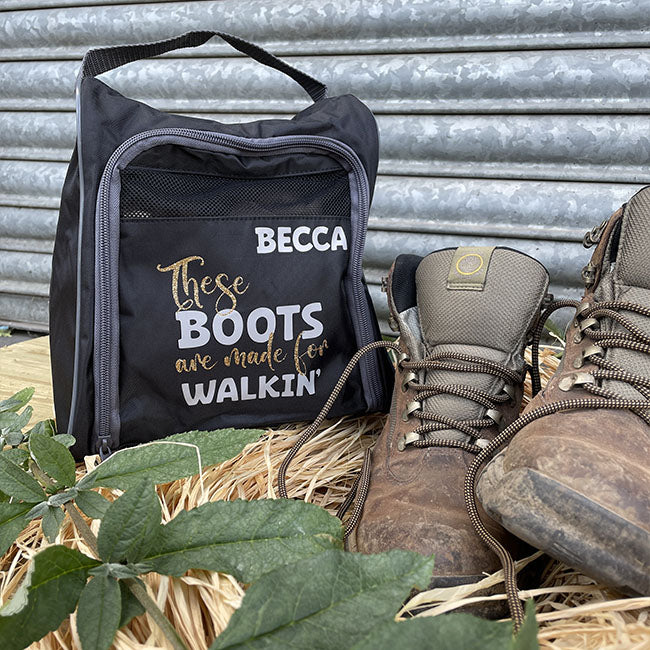 Personalised Walking Boot Bag