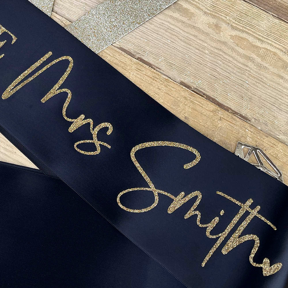 Personalised Glitter Sash - Future Mrs