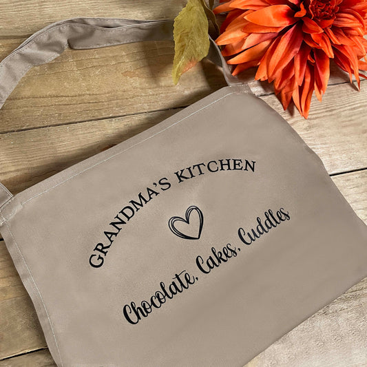 Personalised Mum Apron - Crumbs, Cuddles, Treats