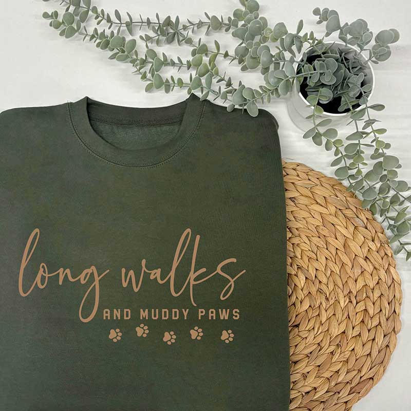 Long Walks & Muddy Paws Sweatshirt