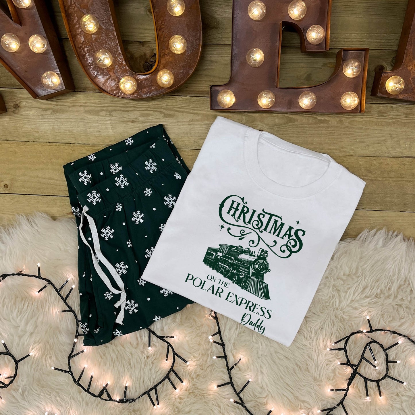 Personalised Family Christmas Pyjamas - Polar Express Train