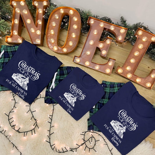 Personalised Family Christmas Pyjamas - Polar Express Train