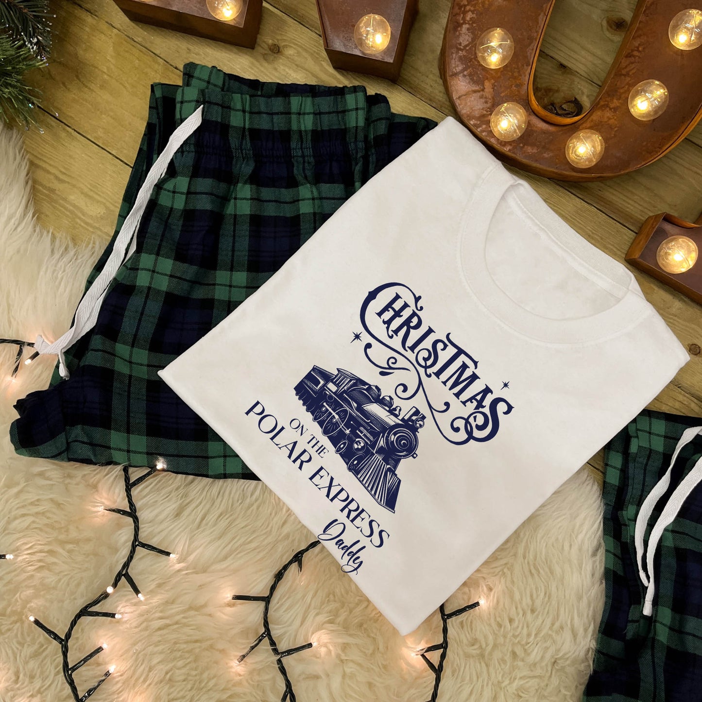 Personalised Family Christmas Pyjamas - Polar Express Train