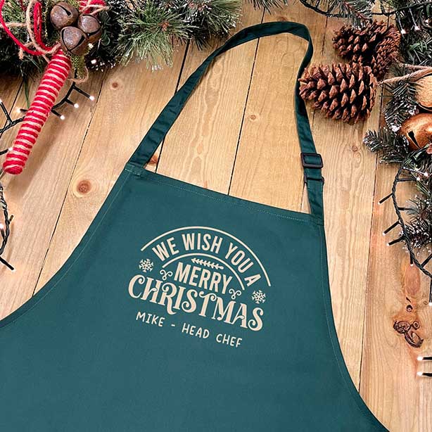 Personalised Christmas Apron - Merry Christmas