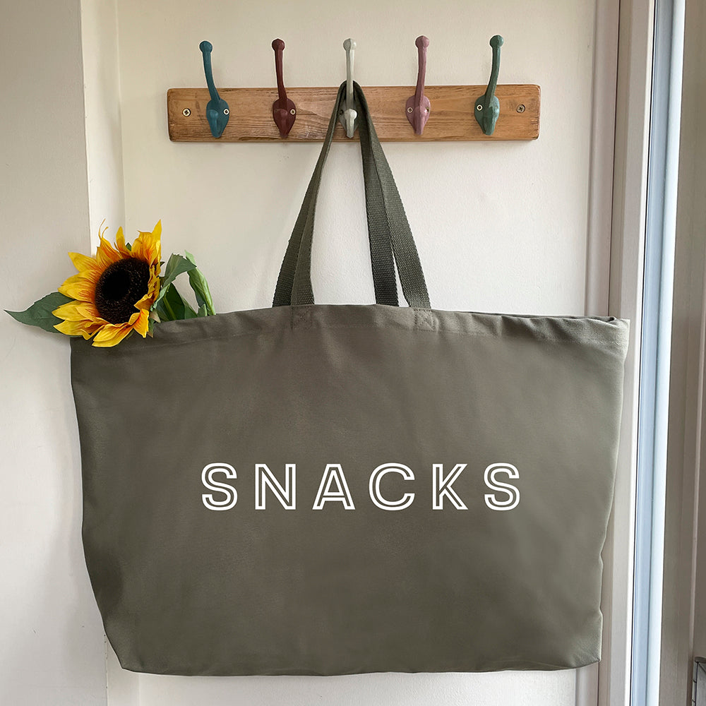 Oversized Tote Bag - SNACKS