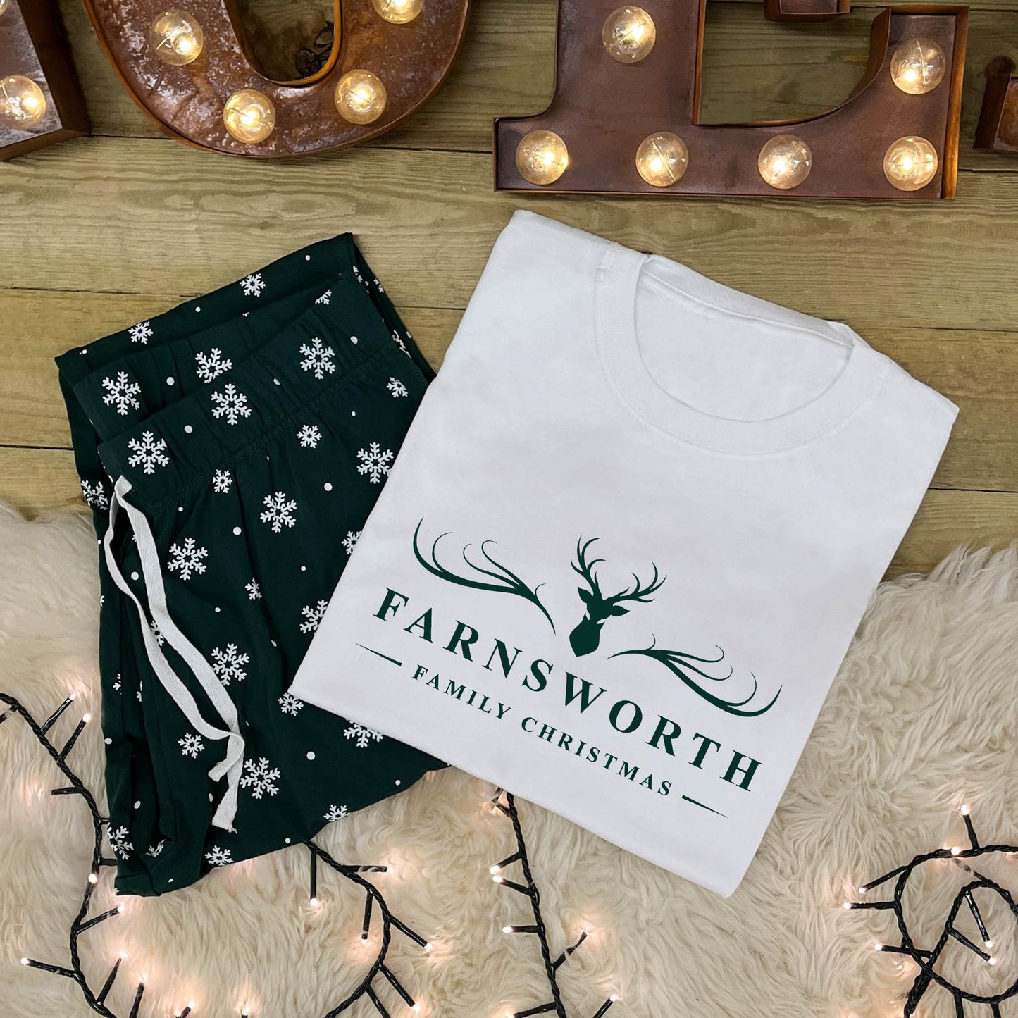 Personalised Family Christmas Pyjamas - Deer