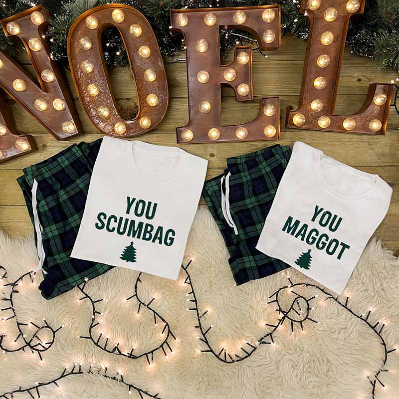 Couples Christmas Pyjamas - You Scumbag, You Maggot