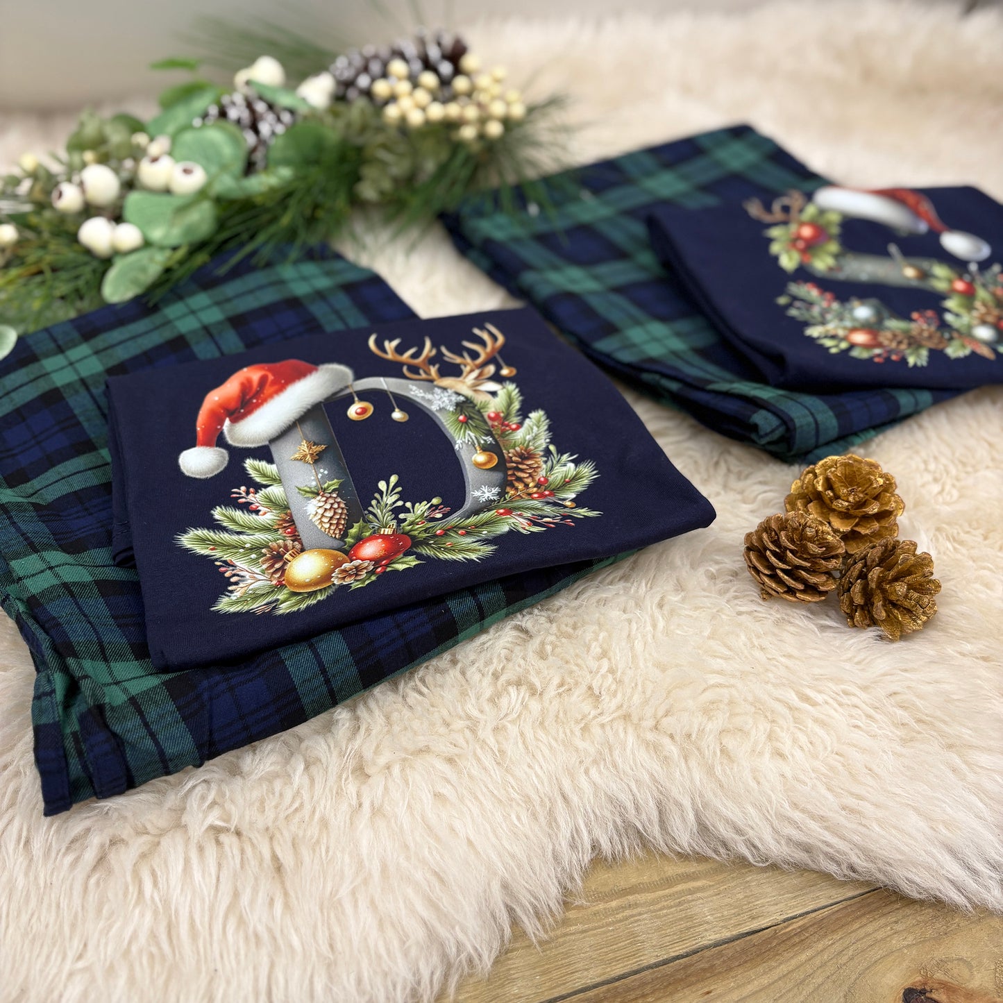 Personalised Family Christmas Pyjamas - Bauble Alphabet