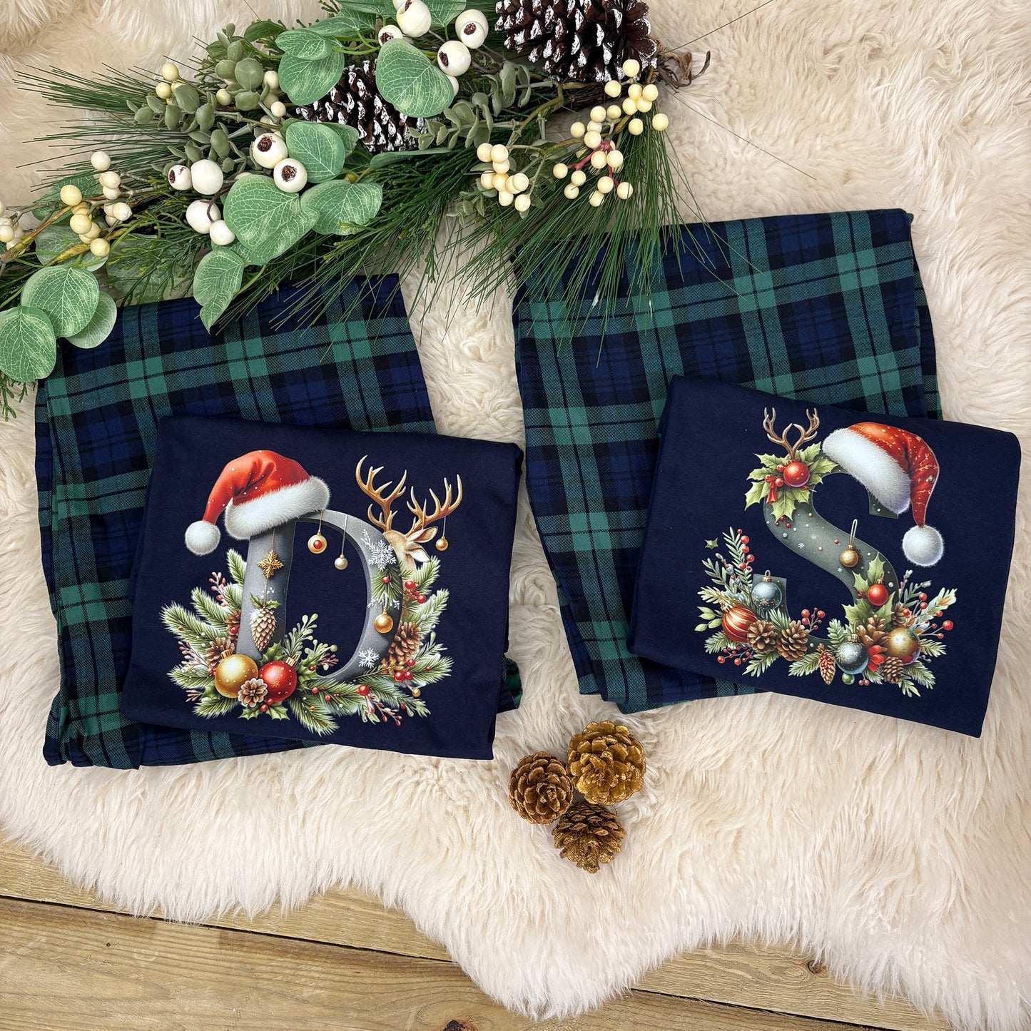 Personalised Family Christmas Pyjamas - Bauble Alphabet