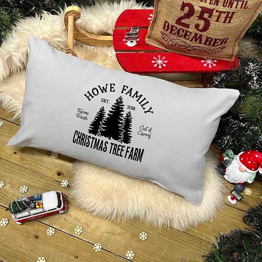 Personalised Christmas Cushion – Christmas Tree Farm