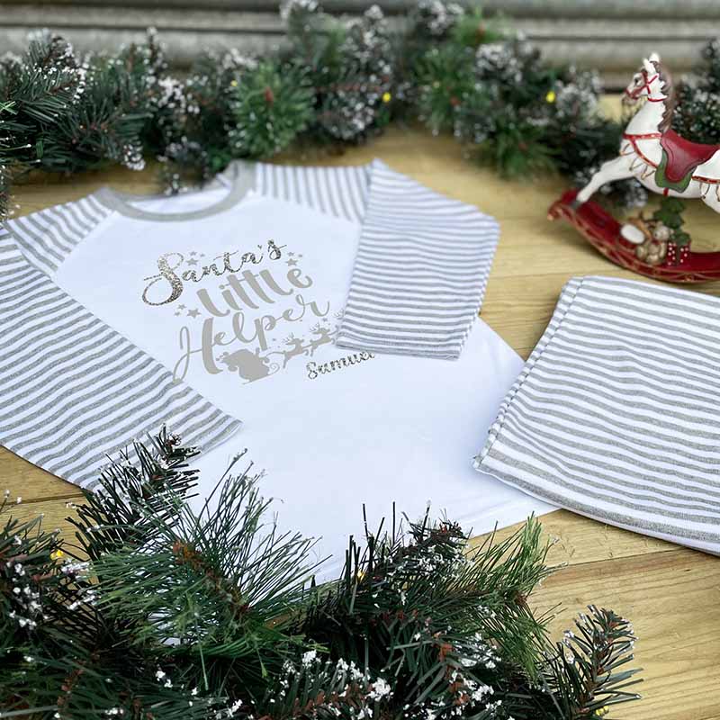 Children's Personalised Pyjamas - Santa's Little Helper