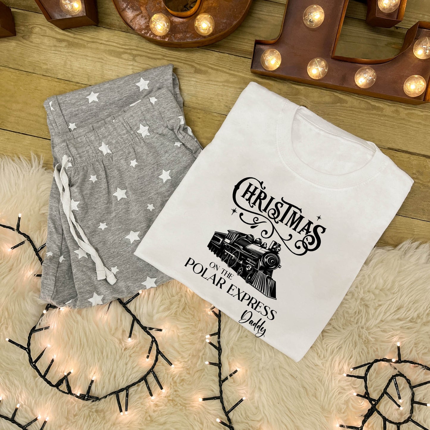 Personalised Family Christmas Pyjamas - Polar Express Train