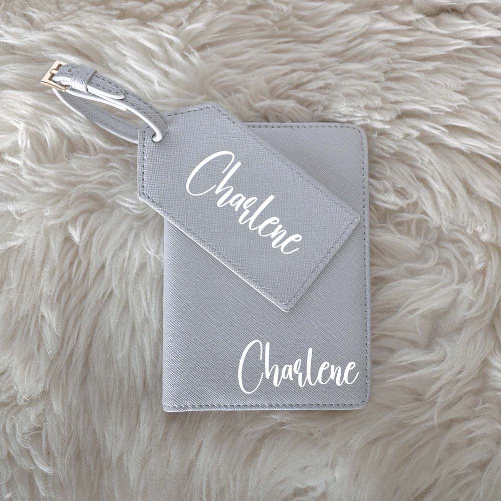 Personalised Hen Party Passport Holder & Luggage Tag Set