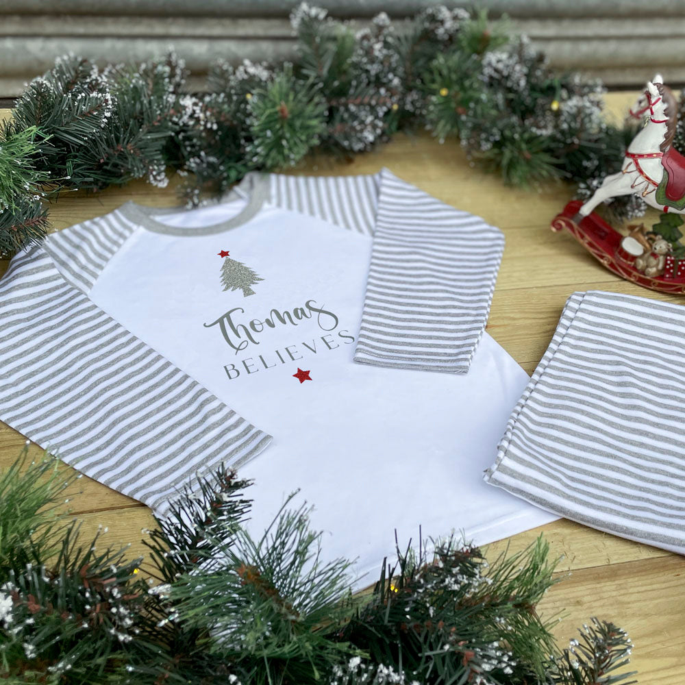 Children's Personalised Pyjamas - I Believe In Christmas