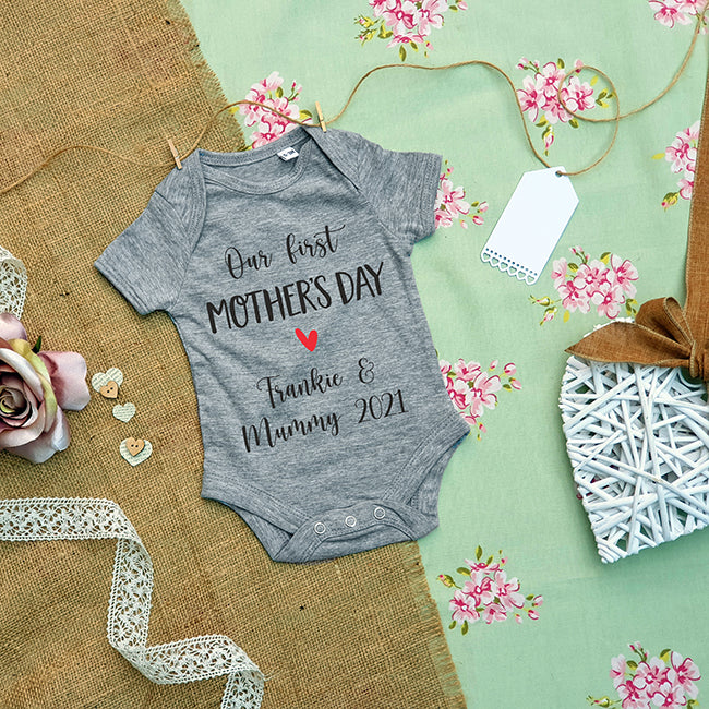 Personalised Baby Grow - Our First Mother's Day