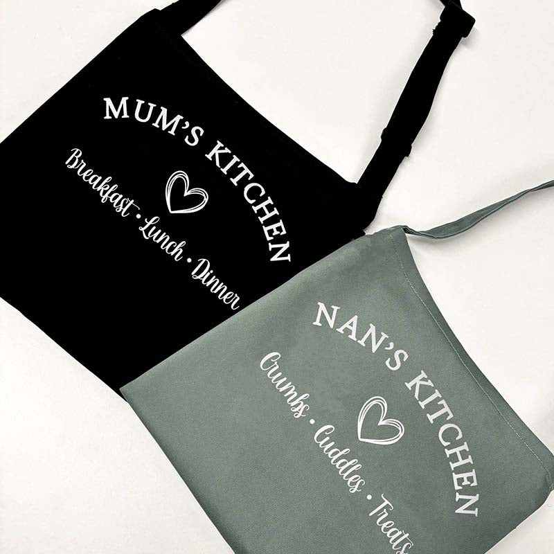 Personalised Mum Apron - Crumbs, Cuddles, Treats