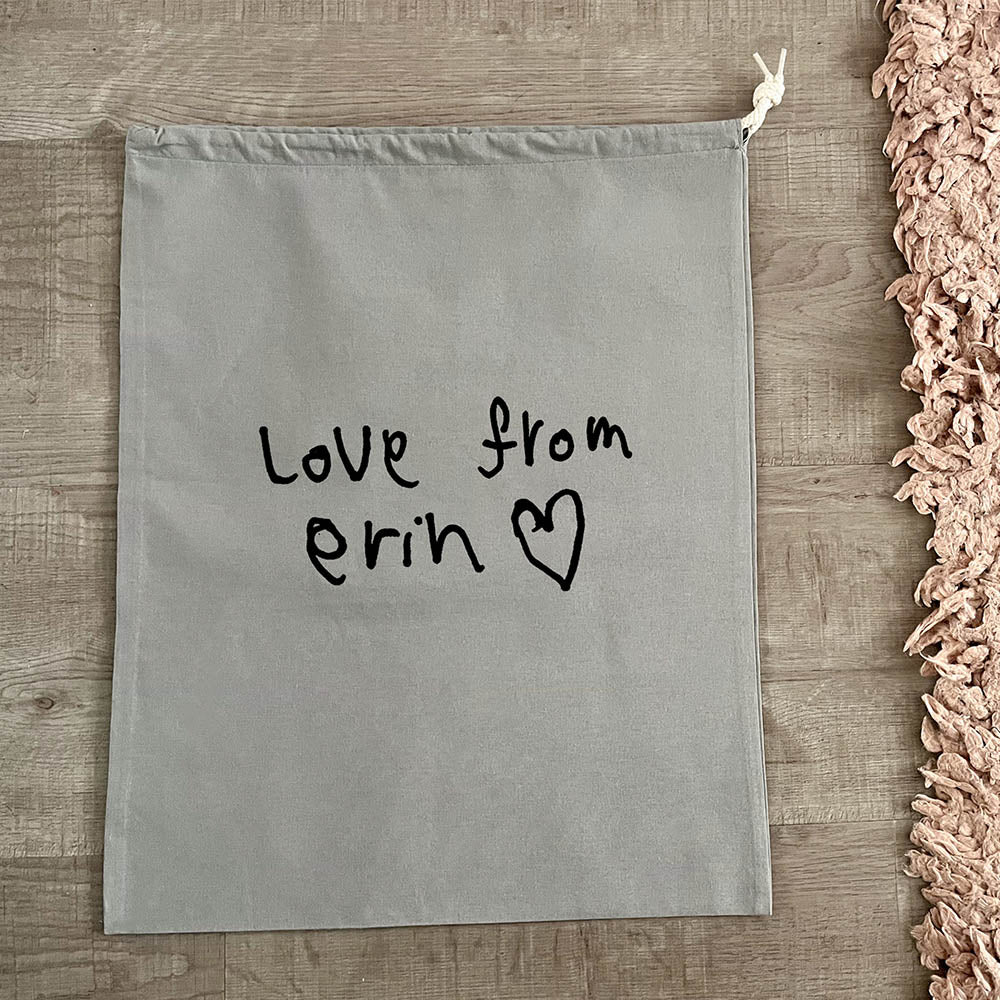 Personalised Storage Bag with Handwriting