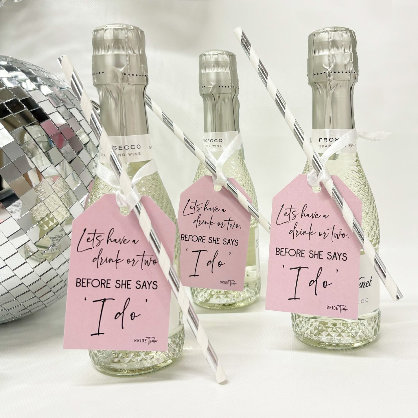 Pink Bride Tribe Bottle Tags