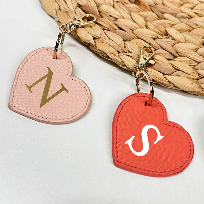 Personalised Heart Keyring – Initial