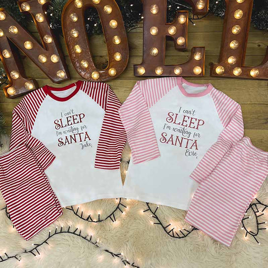 Children's Personalised Pyjamas - I Can't Sleep Santa