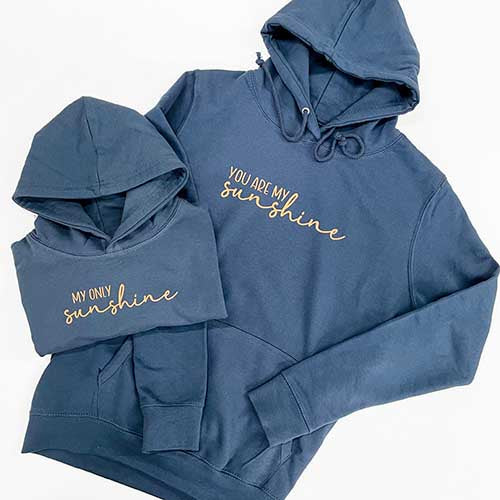 You Are My Sunshine - Parent And Child Hoodie Set