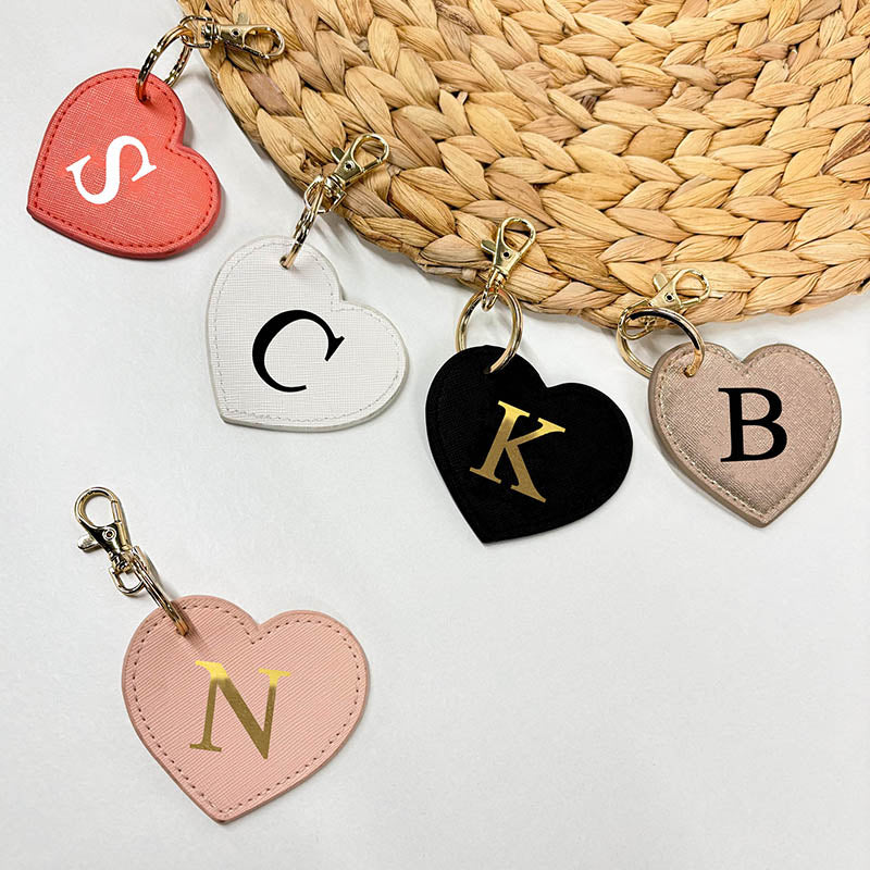 Personalised Heart Keyring – Initial