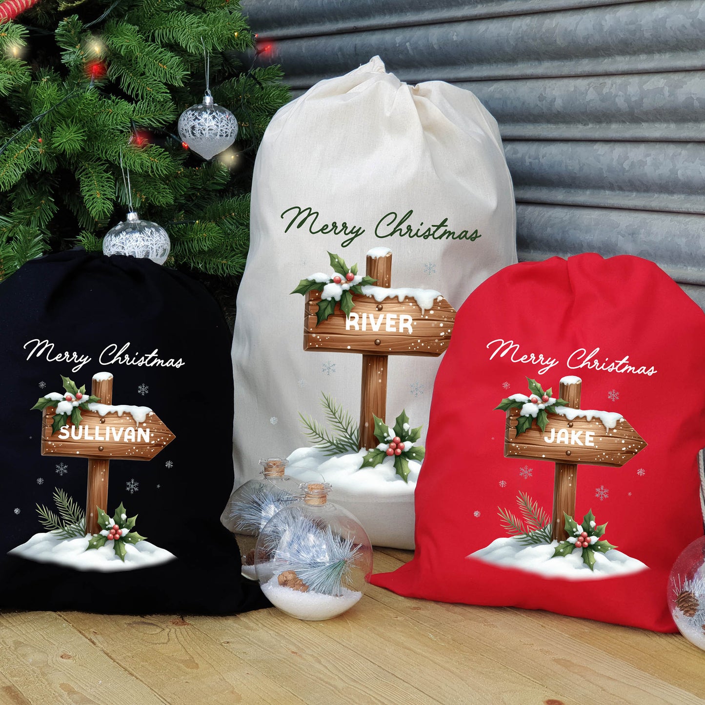 Personalised Sign Christmas Delivery Sack