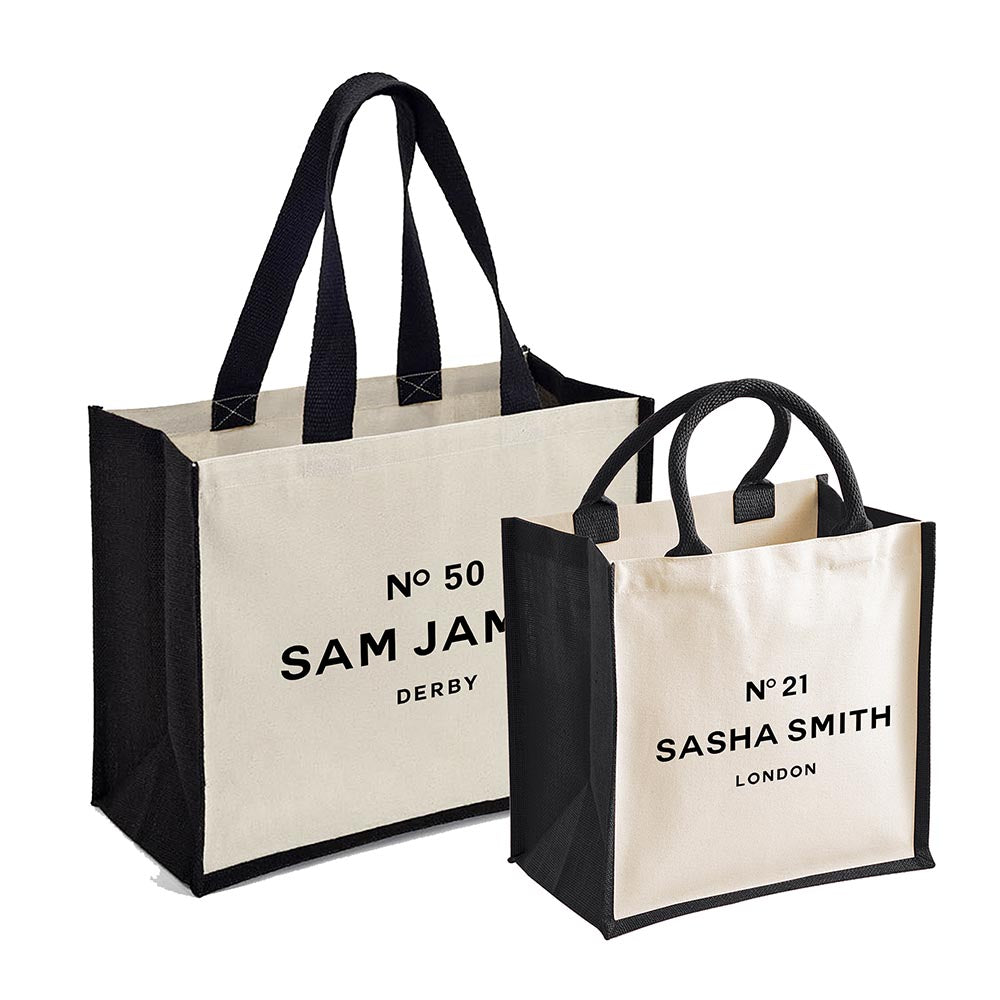 Personalised Jute Shopping Bag - Birthday