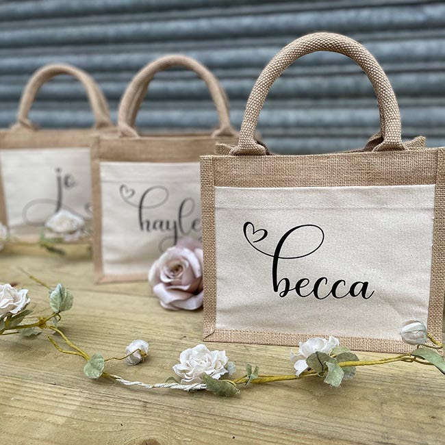 Personalised Jute Lunch Bag