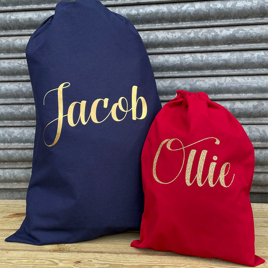 Personalised Name Christmas Gift Sack