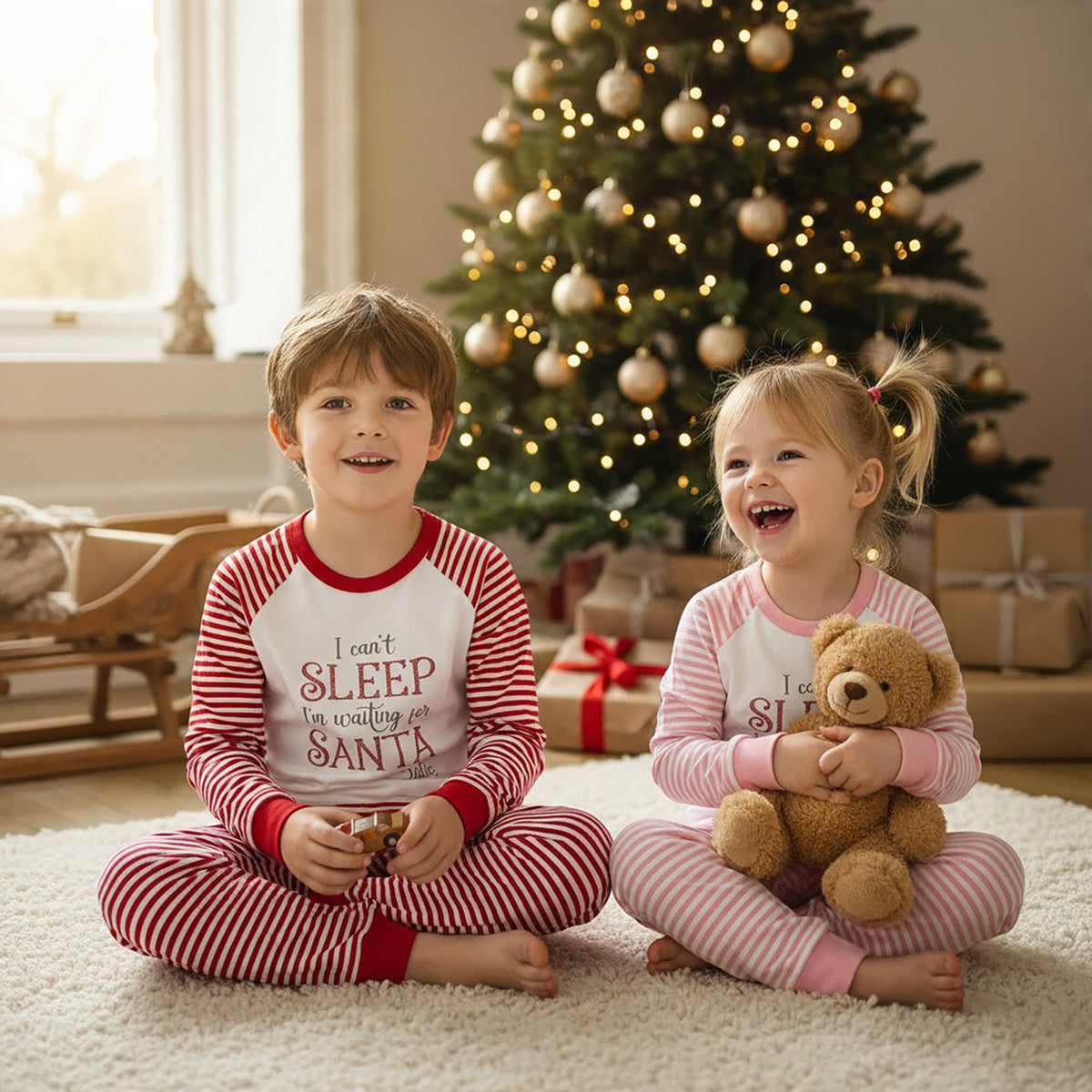Children's Personalised Pyjamas - I Can't Sleep Santa