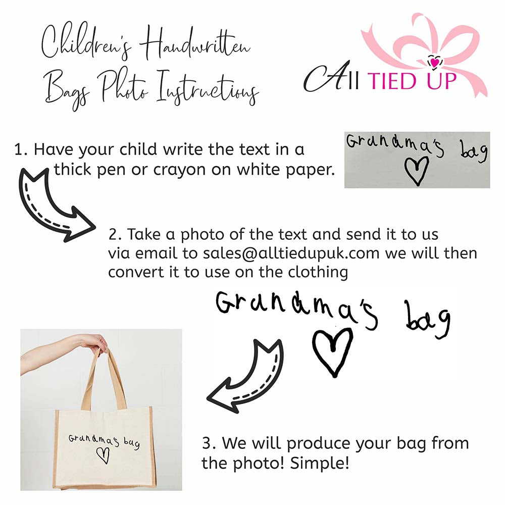 Personalised Storage Bag with Handwriting