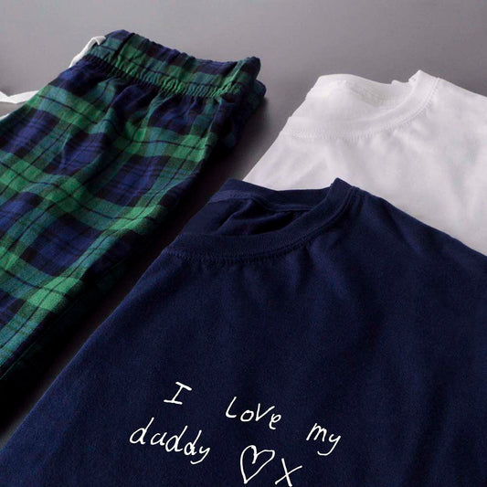 Men's Personalised Pyjamas - Handwritten Message