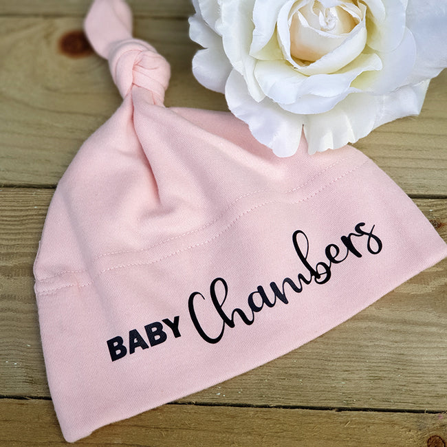 Personalised Baby Hat and Bib Set