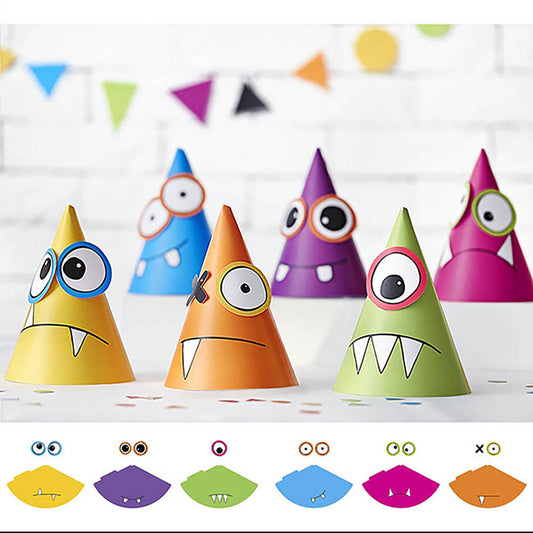 Monster Party Hats x 6