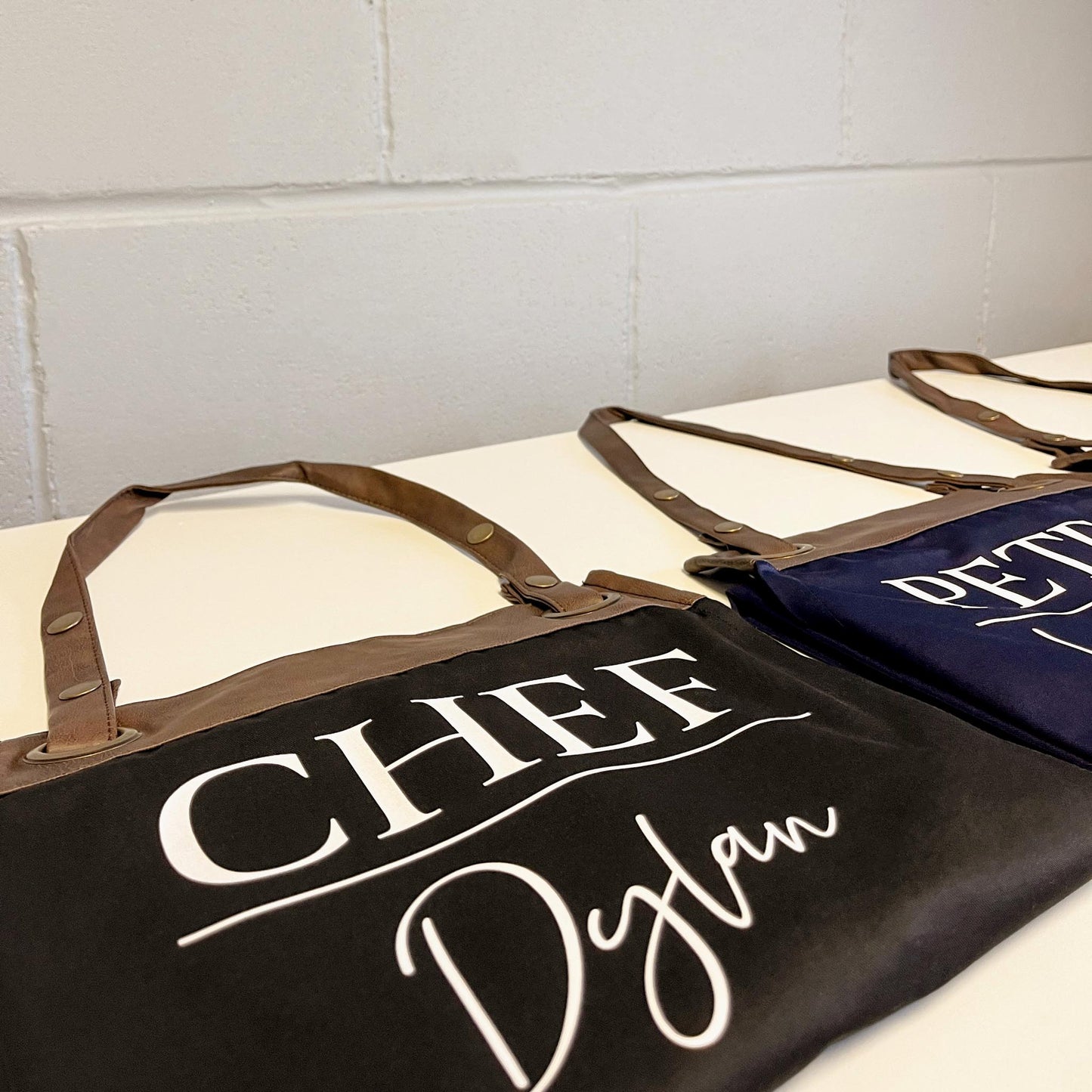 Personalised Faux Leather Apron - Head Chef