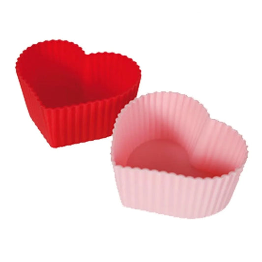 Silicone Heart Cake Moulds x 6