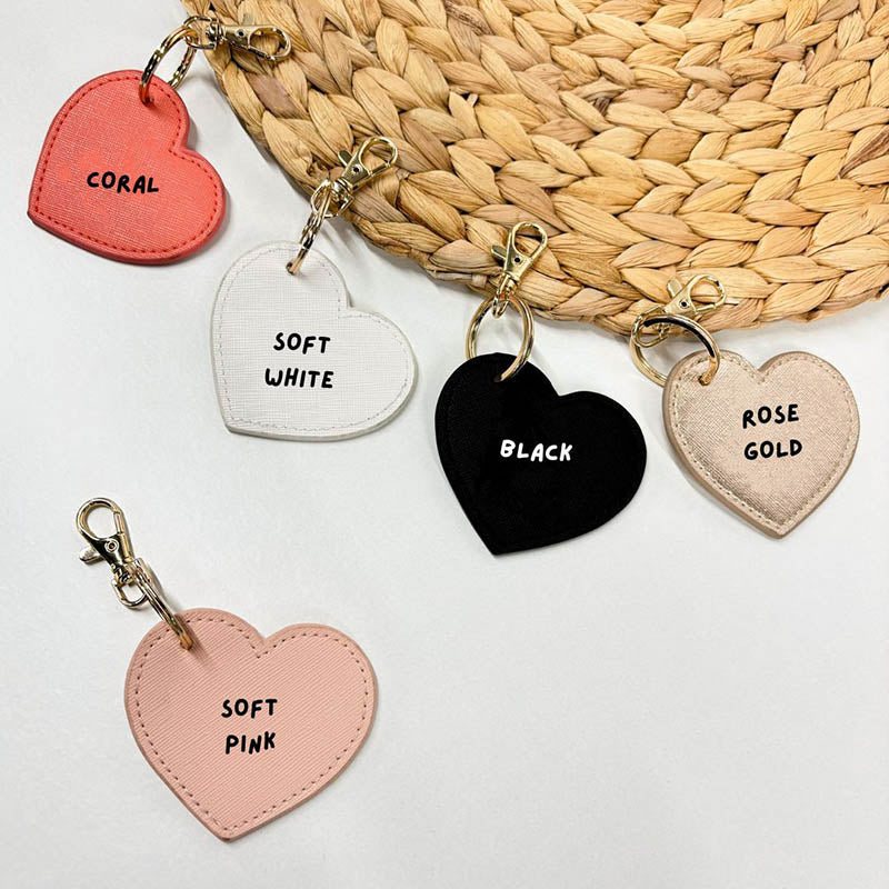 Personalised Heart Keyring – Retro Name