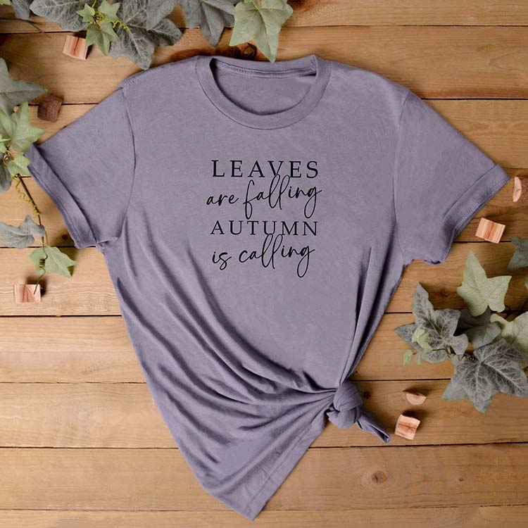 Autumn Leaves T-Shirt - Unisex Heather Cotton