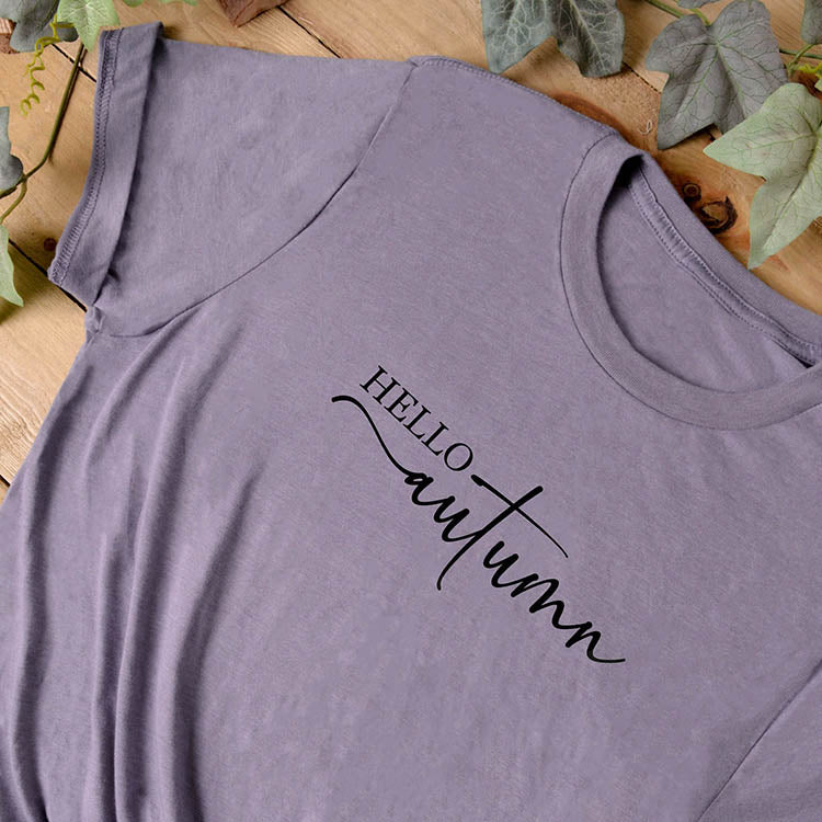 Hello Autumn T-Shirt - Unisex Heather Cotton